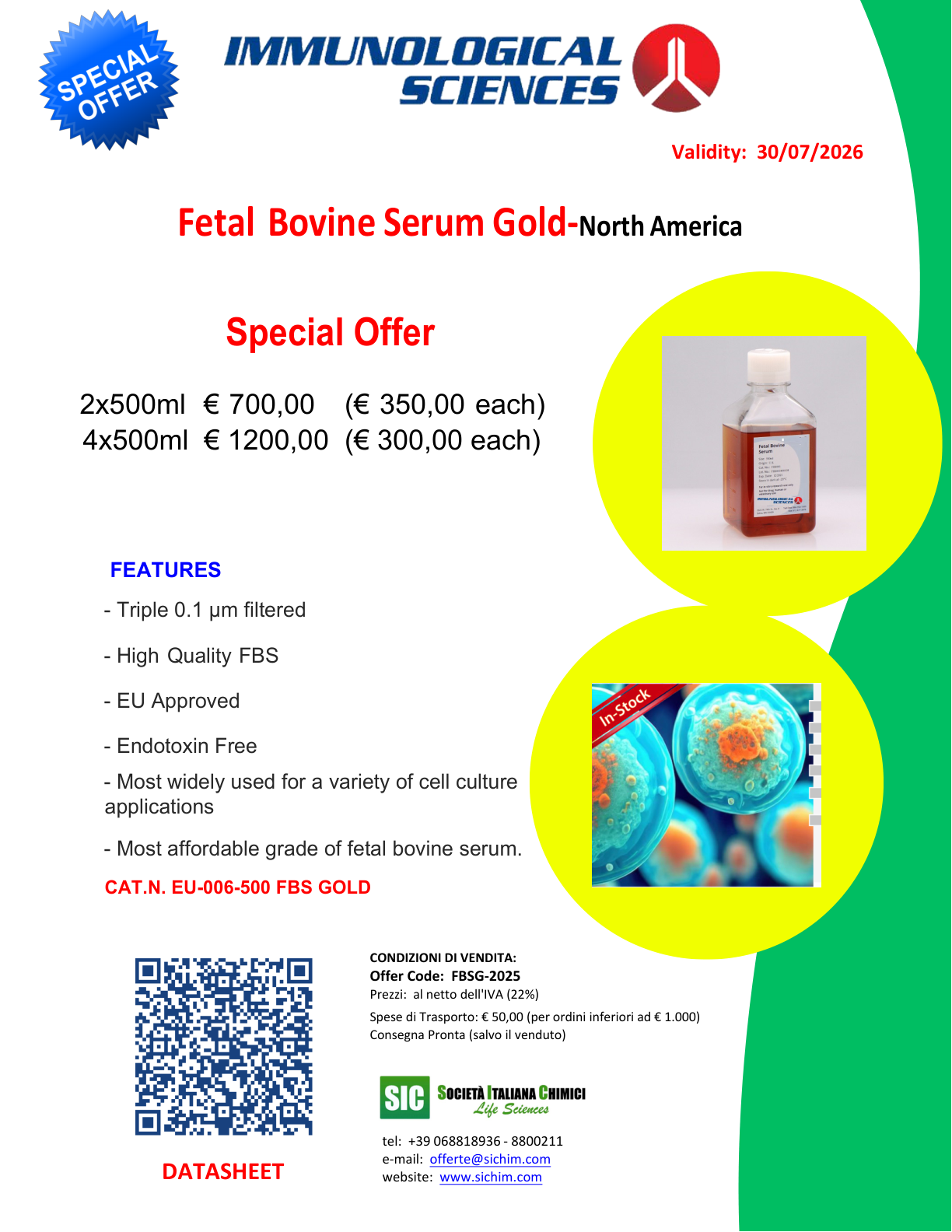 Fetal Bovine Serum Gold - North America