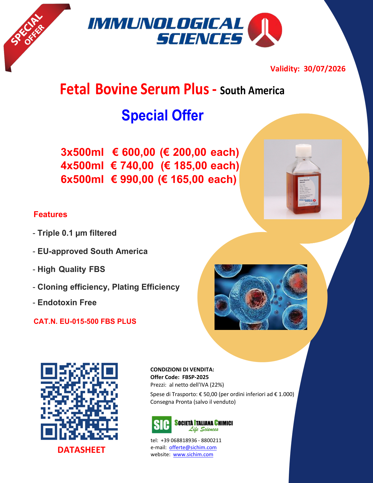 Fetal Bovine Serum Gold - South America